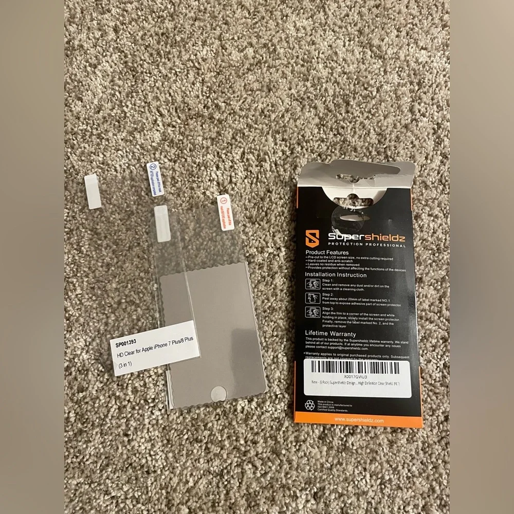 HD Clear for Apple iPhone 8 Plus iPhone 7 Plus Supershieldz Screen Protector set